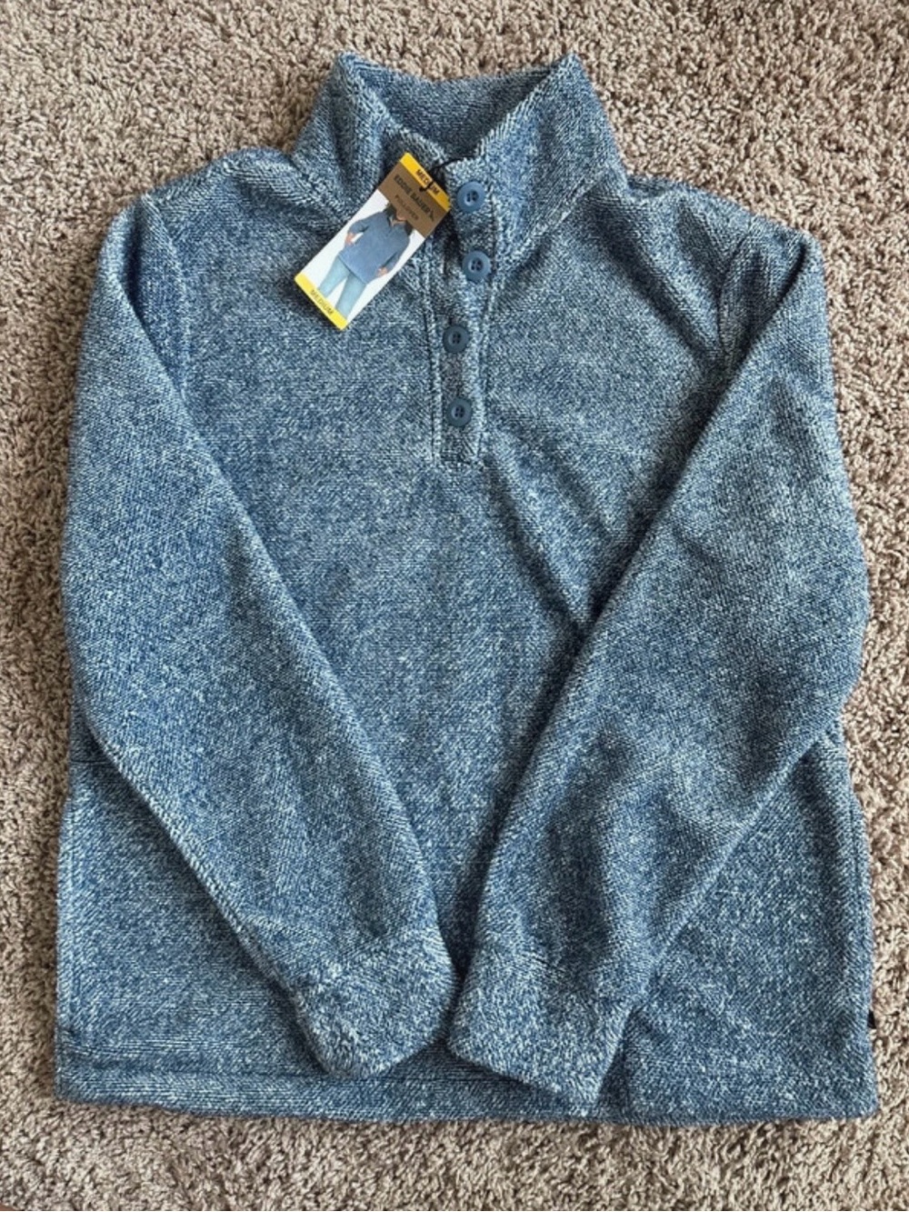 Eddie Bauer Heathered Blue Pullover | Med